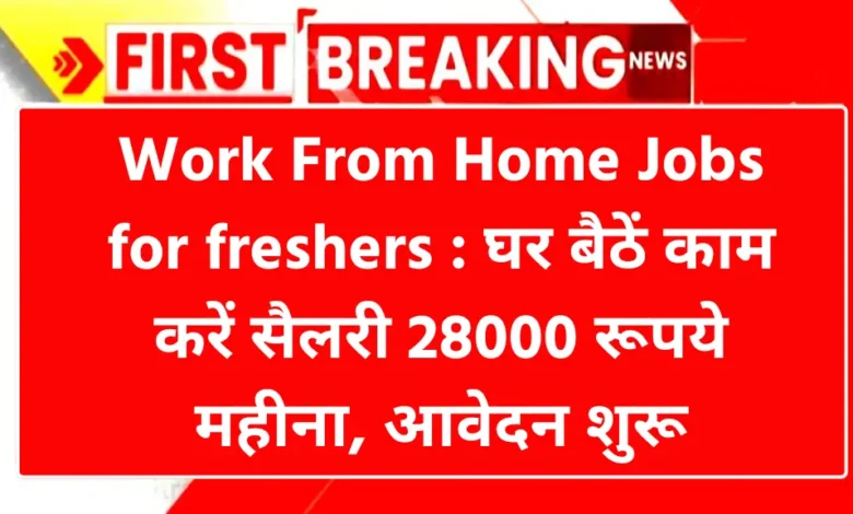 Work From Home Jobs for freshers